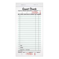 Adams Guest Check Pads, Single Part, Perforated Guest Receipt, 8.6 x 17.2 cm, 50 Sheets per Pad, 10 Pack (525SW)