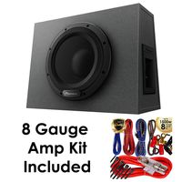 Pioneer TS-WX1010A 10" Sealed Enclosure Active Subwoofer with Built-in Amplifier + Amp Kit