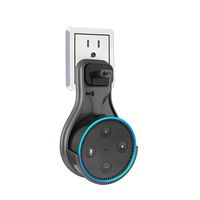 Echo Dot Wall Mount, Outlet Holder Hanger Stand for Echo Dot 2nd Generation, A Spacing - Saving Dot Accessories Case for Your Smart Home Speakers without Messy Wires or Screws, Black