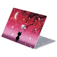 MasiBloom 1 PCS Anti-Scratch Vinyl Decal Sticker Laptop Cover Skin for 13" 13.5 inch Microsoft Surface Laptop 3 & 2 & 1 (2019/18/17 Released), Not Compatible with Surface Book (Cat Under The Moon)