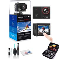 AKASO EK7000 Pro 4K WiFi Sports Ultra HD Waterproof Action Touch Screen Camera Bundle with Hard Shell Carrying Case + More