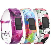 SKYLET Compatible with Garmin Vivofit JR Bands/Vivofit 3/ JR.2 Bands, Silicone Replacement Bands Compatible with Garmin Vivofit 3 Vivofit JR.2 with Secure Buckle Kids Women Men Large Small