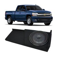 Compatible with 2007-2013 Chevy Silverado Ext Cab Truck Kicker CompVT CVT12 Single 12 Sub Box Enclosure - Final 2 Ohm