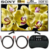 Sony XBR-49X800G 49-inch 4K Ultra HD LED TV (2019 Model) Bundle with Deco Gear 2.4GHz Wireless Backlit Keyboard and 2X Deco Gear 4K Copper 6 FT HDMI Cable