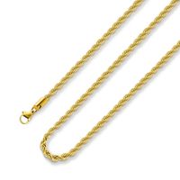 Monily 3MM 36 Inches Stainless Steel Twist Rope Chain Necklace Mens Womens Necklace Jewelry