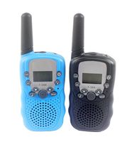 Xiaoyu 2PCS T-388 Kids Walkie Talkie 0.5W 8 Channel 2 Way Radio for Children with Flashlight, Blue & Black