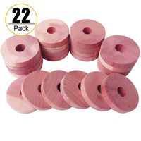 Cedar Space Cedar Rings for Hangers - 100% U.S Red Cedarwooden Blocks 22 Cedar Rings