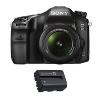 Sony Alpha a68 DSLR Camera with DT 18-55mm SAMII Lens with Sony NP-FM500H M-Series Rechargeable Battery Pack Bundle