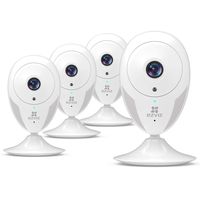 EZVIZ Indoor Security Camera 1080p Motion Alert Night Vision Baby/Pet/Elder Monitoring 135° Wide Angle 2.4G Wi-Fi 2-Way Audio Smart Home System Works with Alexa Google IFTTT iOS Android App 4PK CTQ2C