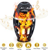 BixMe LED Flame Speakers,Torch Atmosphere Bluetooth Speakers,Outdoor Portable Speakers with Stereo Sound,LED Flickers Warm Table Lamp,TWS Supported,BT4.2 for iPhone/iPad/Android,Best Gift Choice.