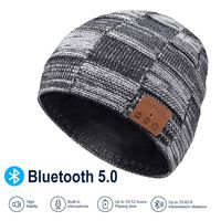 Bluetooth Beanie, V5.0 Bluetooth Hat, Wireless Earphone Beanie Headphones, with HD Stereo Speakers Built-in Microphone, Mens Gifts, Christmas Electronic Gifts for Men/Women