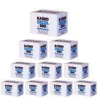 10 Pack of Ilford 1780624 Delta 100 Professional Black-and-White Film, ISO 100, 35mm 36-Exposure