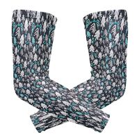 Fashion Sports Arm Supports Christmas Tree Colorful Basketball Shooter Sleeves Sunscreen Cuff Stretched Fabric for Football, Volleyball, Baseball Protection, Youth & Adult Sizes(1 Pair)