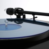 Acrylic Turntable Mat | BlueLit | LP Slipmat
