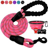 BARKBAY Dog leashes for Large Dogs Rope Leash Heavy Duty Dog Leash with Comfortable Padded Handle and Highly Reflective Threads 5 FT for Small Medium Large Dogs