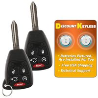 Discount Keyless Replacement Uncut Car Remote Fob Key Combo Compatible with OHT692713AA, OHT692427AA (2 Pack)