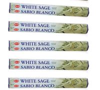 HEM White Sage 100 Incense Sticks (5 Packs of 20 Sticks) (Basic)