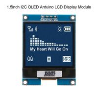MakerHawk I2C OLED Display Module 1.5 Inch OLED Module Arduino LCD Display SSD1327 Driver Chip, 128x128 Pixels, 16-bit Grey Level with I2C Interface, DC 3.3V/ 5V for Arduino