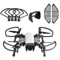 O'woda 3 in 1 Accessories Kits for DJI Spark: 1 Set Propeller Guard with Foldable Landing Gear + Camera Lens Sunhood + Finger Guard Board