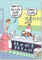 7285 'Creme Filled Eggs' - Funny Easter Greeting Card with 5" x 7" Envelope by NobleWorks