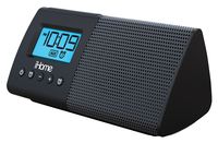 iHome iHM46BC Portable USB Charging Dual Alarm Clock Speaker System - Black