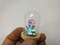 Bismuth Crystal Specimen Decoration Mineral Earth Science Minerals Collection Bismuth Crystal Samples Christmas Gift (Cabinet)