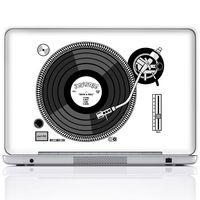 Meffort Inc 14 Inch Laptop Notebook Skin Sticker Cover Art Decal (Free Wrist pad) - Record Player