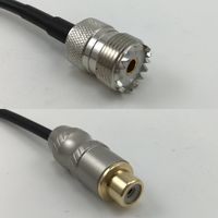 6 inch RG174 SO239 UHF Female to RCA FEMALE Pigtail Jumper RF coaxial cable 50ohm High Quality Quick USA Shipping