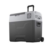 Alpicool CX50 Portable Refrigerator 53 Quart(50 Liter) with Trolley Vehicle, Car, Truck, RV, Boat, Mini Fridge Freezer for Driving, Travel, Fishing, Outdoor -12/24V DC