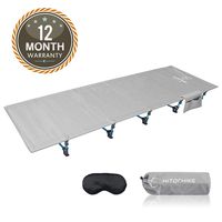 HITORHIKE Camping Cot Compact Folding Cot Bed for Outdoor Backpacking Camping Cot Bed (Gray)
