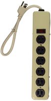Sunlite 04045-SU ESP6/90/M 1.5-Feet Cord Surge Protector, Metal