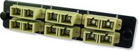 Lynn Electronics 12 Fiber SC Multimode Adapter Strip, 6 Duplex SC Ports, LGX Footprint