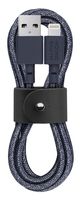 Native Union Belt Cable - 4ft Ultra-Strong Reinforced [Apple MFi Certified] Durable Lightning to USB Charging Cable with Leather Strap for iPhone/iPad (Indigo)