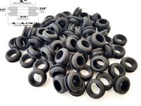Lot of 25 Rubber Grommets 3/4" Inside Diameter - Fits 1" Panel Holes