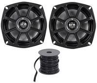 Kicker 10PS5250 5.25 Harley Davidson Motorcycle Speakers+Waterproof Wire PS5250