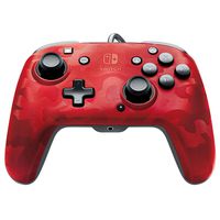 PDP 500-134-NA-CM04 Nintendo Switch Faceoff Deluxe+ Audio Wired Controller - Red Camo Nintendo Switch