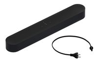 All-new Sonos Beam and Short Cable. Compact Smart TV Sound bar with Amazon Alexa voice control built-in. Wireless Sound System and Music Streaming for your home. (Black)
