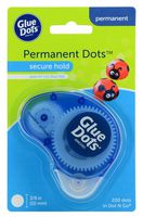Glue Dots Permanent Dot N' Go Dispenser with 200 (.375 Inch) Permanent Adhesive Dots (11345)