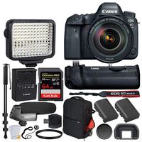 Canon EOS 6D Mark II Wi-Fi DSLR Camera (6D Mark II 24-105mm Video Creator Bundle)