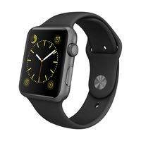 Apple Watch Sport 42mm with Space Gray Aluminum Case and Black Sport Band - MJ3T2LLA (Renewed)