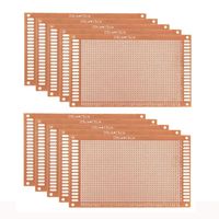 Oak-Pine 10Pcs Printed Universal Breadboard - Composite PCB Boards Single Sided Printed Circuit Board for Prototyping, Electronic Creating Projects, Prototype Kit for DIY (15x9cm / 5.9''x 3.5'')