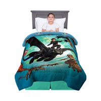 Franco Kids Bedding Super Soft Microfiber Comforter, Twin Size 64" x 86", How to Train Your Dragon