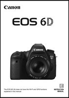 User's Instruction Manual Book for Canon EOS 6D Digital Camera