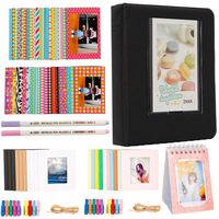 Alohallo Photo Album Accessories Bundles Set for Fujifilm Instax Mini 7s 8 8+ 9 25 50s 70 90, Polaroid Snap PIC-300, HP Sprocket, Kodak Mini 3-Inch Film - Black