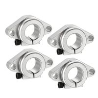 uxcell 4PCS SHF20 Aluminum Linear Motion Rail Clamping Rod Rail Guide Support for 20mm Diameter Shaft