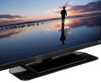 Mount-It! TV Turntable Stand | Rotating Swivel TV Base For 32-55 Inch TVs | TV Lazy Susan | Two Leg TV Swivel Base 8 mm Thick Tempered Glass, Black