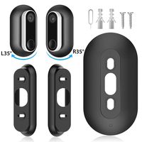 EEEKit Wall Plate Compatible with Nest Hello, ABS Plastic Mounting Plate Bracket Wedge Kit, Adjustable L35°/R35 ° Wedge Bracket Cover Compatible with Nest Hello Doorbell