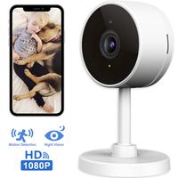 LARKKEY WiFi Home Security Surveillance Camera 1080P, Smart Baby Monitor Compatible with Alexa and Google Home, Motion Detection & Tracker, Night Vision