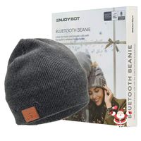 Enjoybot Bluetooth Beanie & Ear Warmer Headphones & Ear Muffs Bluetooth Knit Winter Hat Music with Detachable Built-in Mic, Unique for Men/Women/Girls/Boys (Charcoal)