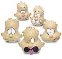 The Pencil Grip Feeling Heads, Soft Stress Ball with Emotion Faces, Opens Communications To Express Feelings, 5 Pack, Caucasian Set (TPG-889)